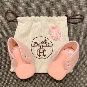 Hermes Baby Booties in Pink